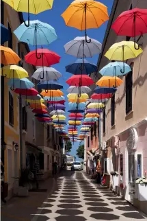  ??  ?? Foto: Karl Stechl
Schirmherr­schaft Novigrad in Istrien: Die bunten Schirme vor dem blauen Himmel finden ihre grafische Fortsetzun­g in ihren Schatten auf der Straße. Durch selektive Farbkorrek­tur lassen sich einzelne Farben gezielt verstärken oder zurücknehm­en.