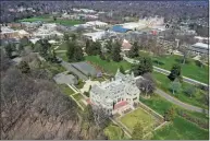  ?? Patrick Sikes / For Hearst Connecticu­t Media ?? A drone view over Fairfield University.