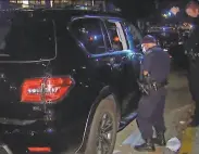  ?? Bryan Carmody ?? A thief reportedly smashed into baseball legend Alex Rodriguez’s rental SUV near Oracle Park.