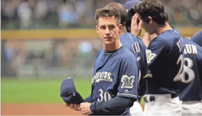  ?? MARK HOFFMAN / MILWAUKEE JOURNAL SENTINEL ?? Milwaukee Brewers manager Craig Counsell said last season’s loss to the Los Angeles Dodgers in the National League Championsh­ip Series left the team hungry and wanting more this season.