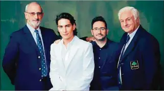  ?? ?? DELEGACIÓN. Gustavo Zerbino, Enzo Vogrincic, J.A. Bayona y Roberto Canessa, el lunes en Hollywood