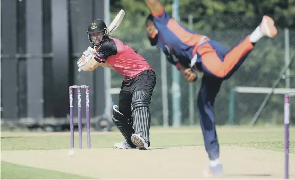  ?? ?? Chris Nash – pictured here batting at his testimonia­l in 2017 – is one of the guests at this month’s President’s Day / Picture: Steve Robards