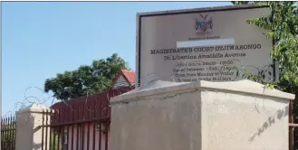  ?? ?? Appearance… The suspect in the murder of a security guard at the Cheetah Cement factory will appear in the Otjiwarong­o Magistrate’s Court today.