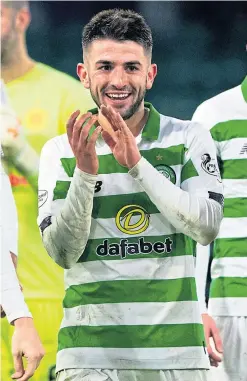  ?? Picture: SNS. ?? Greg Taylor is loving a regular slot in the Celtic starting line-up.