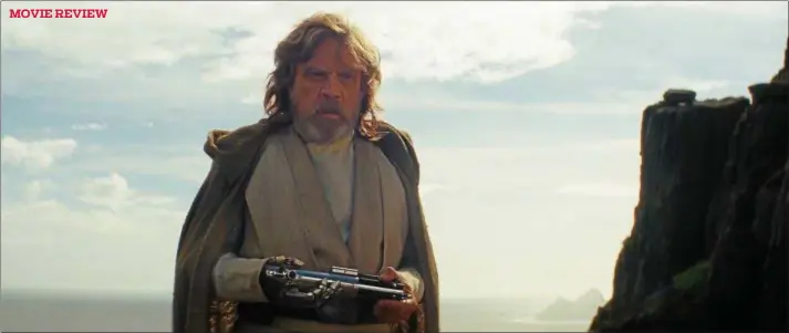  ?? DISNEY ENTERPRISE­S ?? Mark Hamill reprises the role of Luke Skywalker, now an aged Jedi master, in “The Last Jedi.”