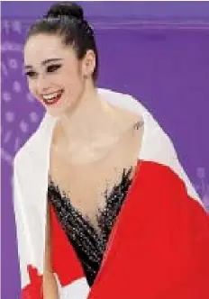  ??  ?? Kaetlyn Osmond almost called it quits after breaking her leg training in September 2014. Leah Hennel