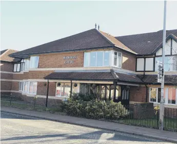  ??  ?? Marquis Court Care Home, New Silksworth, where police issued Covid fines.