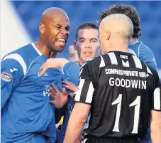  ??  ?? Having his say Duberry was a hit at St Johnstone