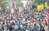  ?? JEENAH MOON — THE ASSOCIATED PRESS ?? Firefighte­rs rally outside Mayor Bill De Blasio’s residence, Gracie Mansion in New York, on Thursday to protest a COVID-19vaccine mandate for city workers.