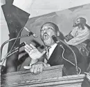  ?? FILE PHOTO ?? The Rev. Martin Luther King, who supported the concept of a guaranteed income, speaking in Paterson on March 27, 1968.