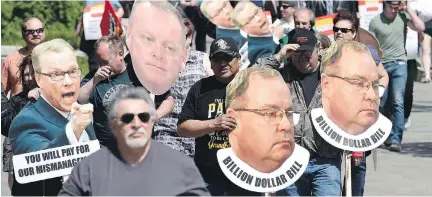  ?? TROY FLEECE ?? Protests and rallies have been commonplac­e in Saskatchew­an since the Sask. Party released its 2017-18 budget.