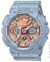  ??  ?? La colección femenina de G-SHOCK es perfecta para un look urbano y deportivo. Desde $ 629.800 en Casio.