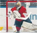  ?? ELIOT J. SCHECHTER GETTY IMAGES ?? Roberto Luongo shut out the Leafs for two periods but Mitch Marner beat him twice in the third period to force overtime.