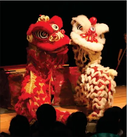  ?? COURTESY GUND KWOK ASIAN WOMEN’S LION & DRAGON DANCE TROUPE ?? The Gund Kwok Asian Women’s Lion & Dragon Dance Troupe of Boston is coming to the Leominster Public Library for a special performanc­e on April 13 at 1 p.m.