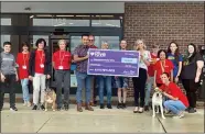  ?? SUBMITTED PHOTO ?? A check is presented to Brandywine Valley SPCA at the Petco store in Exton.
