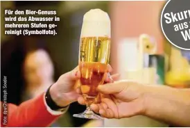  ?? ?? Für den Bier-Genuss wird das Abwasser in mehreren Stufen gereinigt (Symbolfoto).