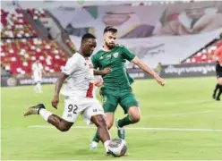  ?? ?? ↑
Players of Khorfakkan and Al Jazira in action during their Adnoc Pro League match on Friday.