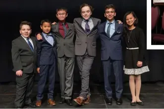  ??  ?? 64 Left: Young Citizens, left to right, Rémi Ouellette, Shuyou Wen, Joshua Concepcion, Oscar Cormier, Basel Al Rashdan, and Kianna Lam at the History Makers gala.