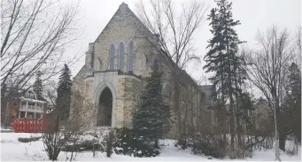  ??  ?? The church will continue to be the dominant feature of the site, although the condo building will be visible behind it on the right.