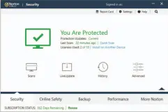 ??  ?? Norton Security Premium.