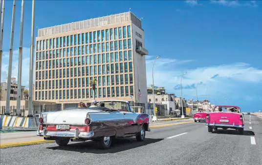  ?? Desmond Boylan The Associated Press file ?? A sharply growing number of reported injuries suffered by diplomats and others have been labeled “Havana Syndrome,” because the first cases affected U.S. personnel in 2016 at the U.S. Embassy in Cuba, shown here Oct. 3, 2017.