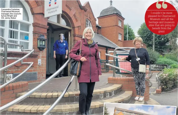  ??  ?? Cassandra Costelow, Charnwood Museum manager, the council’s Sylvia Wright and Cllr Jenny Bokor