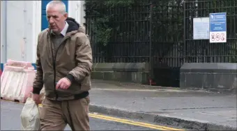  ?? Pic: ?? Evan Clarke is pictured leaving Sligo Courthouse where he appeared before the Circuit Court. Kerrigan. N.