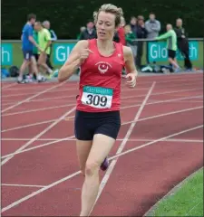  ??  ?? Mary Leech, who ran in the 1500m final in the National Championsh­ips.