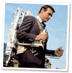  ??  ?? SPY IN THE SKY: Connery using a jet pack in the 1965 film