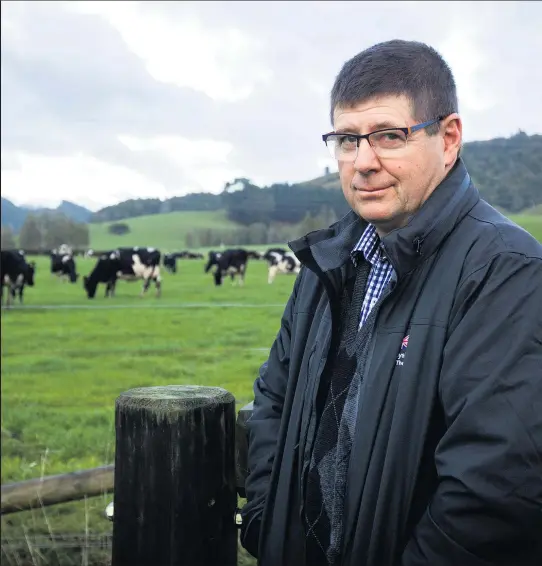  ??  ?? Dairy farmer Craig Maxwell says the industry is ‘ ticking over’, waiting for things to improve.
