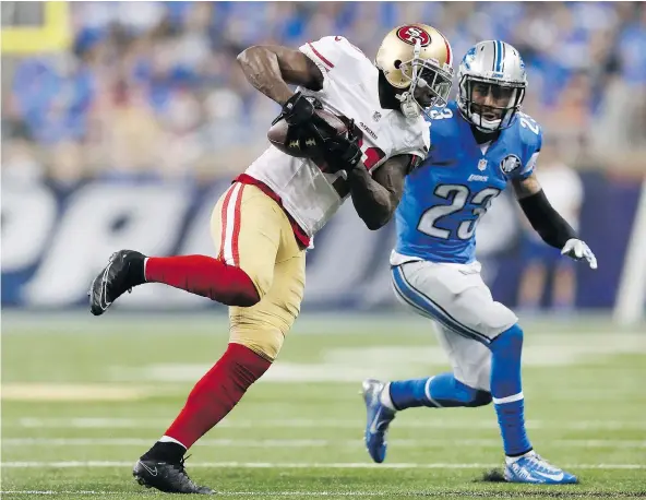  ?? — THE ASSOCIATED PRESS FILES ?? Anquan Boldin showed in 2015 he still has plenty left, catching 69 passes for 789 yards and four TDs for the 49ers.