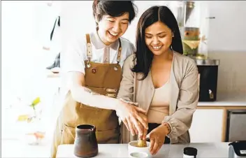  ?? STUDIO LUNISTE ?? Amy Truong and Lani Gobaleza are the founders of PARU Tea, with stores in Point Loma and La Jolla.