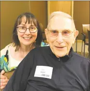  ?? Contribute­d photo ?? Bernard Trudel, 93, of Southbury, pictured with his daughter Michelle Geary, recently underwent a MitraClip procedure at Danbury Hospital, a new alternativ­e offered for patients who are at high risk for complicati­ons related to open-heart mitral valve...