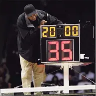  ?? Steve Helber / Associated Press ?? The CIAC basketball committees have sent a formal proposal to the CIAC to adopt a shot clock starting in the 2022-23 season.