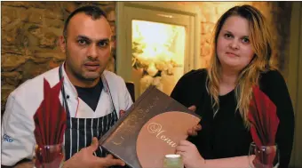  ?? Photos by Domnick Walsh ?? Artur and Leanne Gabrielyan at Gapo’s Restaurant on Church Street, giving Listowel a taste of Armenia since the couple took the premises over in recent years. BELOW: The inviting exterior.