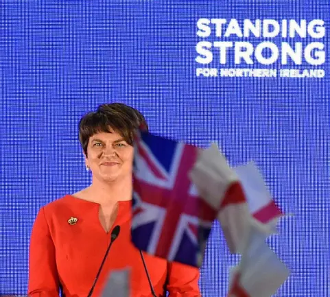  ??  ?? WARNING: DUP leader Arlene Foster has spoken out against any barriers that would risk Northern Ireland’s trading relationsh­ip with the rest of the UK, saying that she wants “a sensible Brexit, a Brexit that works for Northern Ireland the rest of the UK”