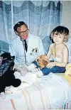  ?? PHOTOS: SUPPLIED ?? A pioneer . . . Patrick Molloy (left) worked alongside heart surgery pioneers and was the first cardiac surgeon at Dunedin Hospital. Above: Patrick and Julia Molloy married in 1954. Right: Prof Molloy with a grateful patient after surgery.