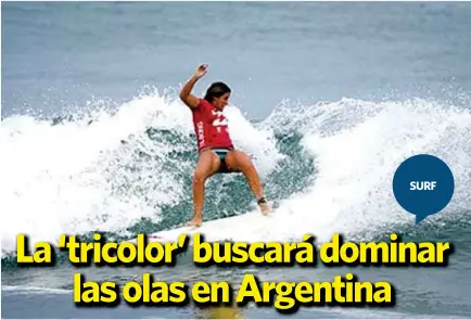  ??  ?? SURF. Dominic Barona buscará el tricampeon­ato en su disciplina en el ‘Rip Curl Pro’ de Argentina 2019.