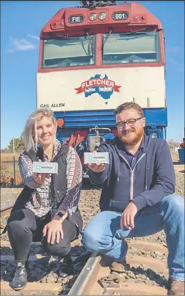 ?? PHOTO: DUBBO PHOTO NEWS ?? Sarah Granger and Jake Young at the Fletcher Intermodal Freight Terminal which has looked to new customers to help keep the operation busy.