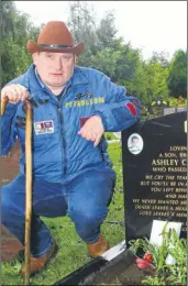  ?? Picture: Matt Bristow FM3984068 ?? Ambrose Dighton at his son Ashley’s grave