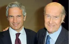  ??  ?? Il legame Paolo Veronesi insieme con il padre Umberto. Il grande luminare dell’oncologia è scomparso nel novembre del 2016