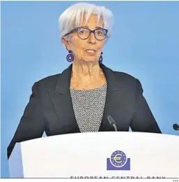  ?? EFE ?? La presidenta del BCE, Christine Lagarde.