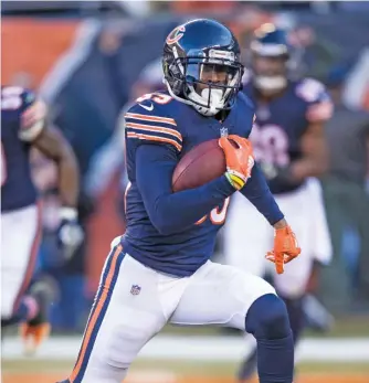  ?? AP ?? Eddie Jackson became the highest paid safety in the NFL after signing a four-year, $58 million extension.