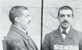  ??  ?? Mug shots of Charles Ponzi