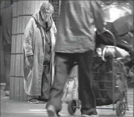  ?? Francine Orr Los Angeles Times ?? FOR SEVERAL years, Los Angeles has topped the nation in chronicall­y homeless people, with 16,576 in the 2017 count. Above, at an L.A. subway station this month.