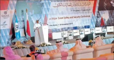  ??  ?? ALERTA. El congreso contó en Doha con la presencia de Interpol y cuerpos de seguridad de 65 países.