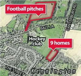  ??  ?? Where the new homes and pitches could go