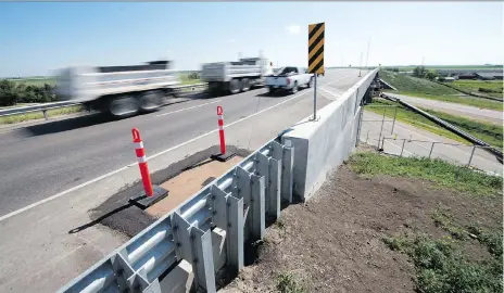 ?? TROY FLEECE ?? Buckley Belanger, provincial NDP highways critic, says soil erosion at a Regina bypass underpass is “not going to be an easy fix.”