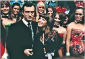 ??  ?? Noughties: left, Hefner with playmates Holly Madison, Bridget Marquardt and Kendra Wilkinson