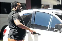  ?? / THULANI MBELE. ?? Tshepo Mekgoe, out on R5 000 bail, is one of the accused in the Ponzi scheme in forex trading that allegedly defrauded investors of millions.